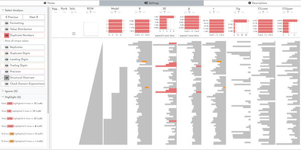 Repeated regions can be easier to see in the overview mode.